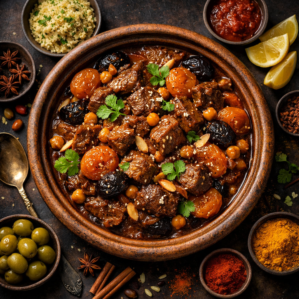 Tajine d'agneau aux épices marocaines