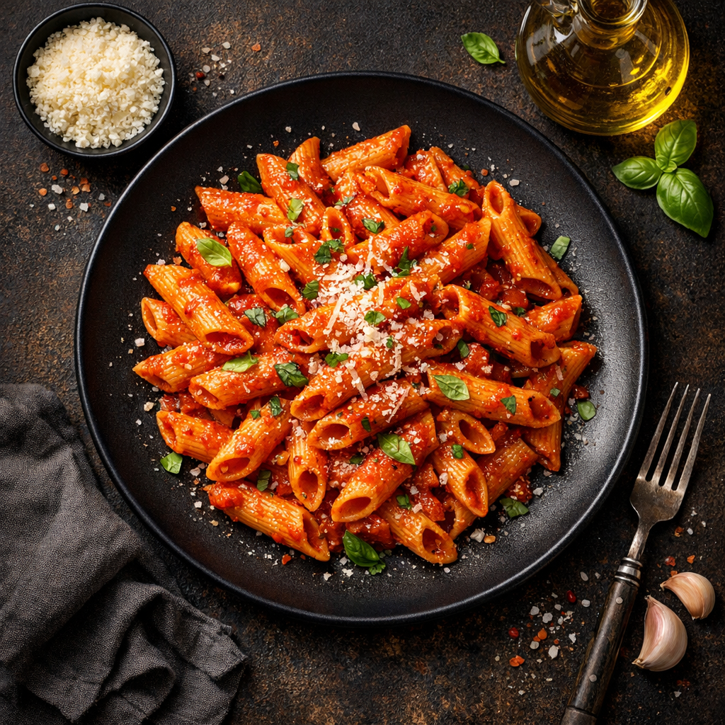 Pâtes à sauce rouge