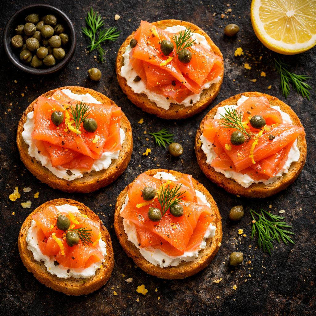 Canapé au saumon