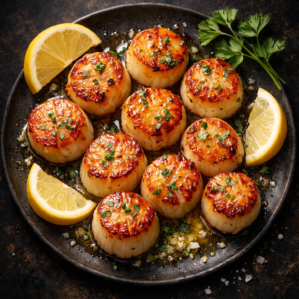 Pétoncles Poêlés au Beurre et Citron