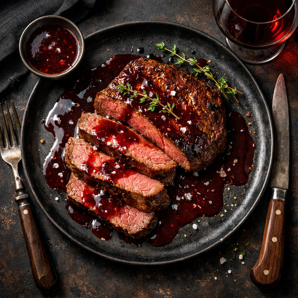 Steak de boeuf à la sauce bordelaise