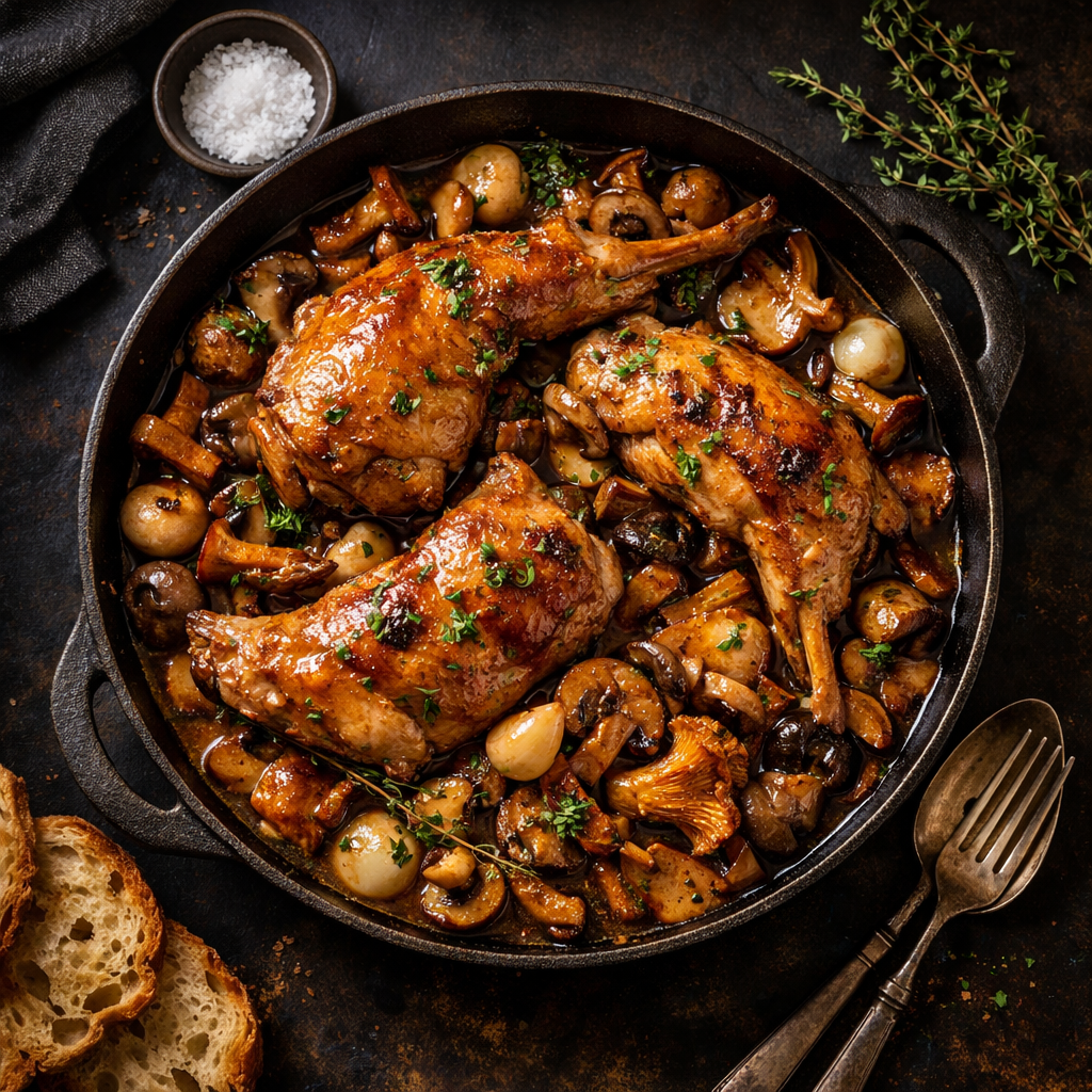 Lapin aux champignons