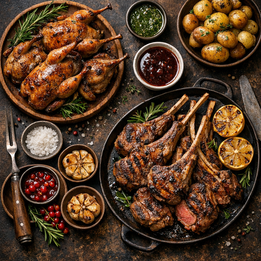 Petit gibier et agneau