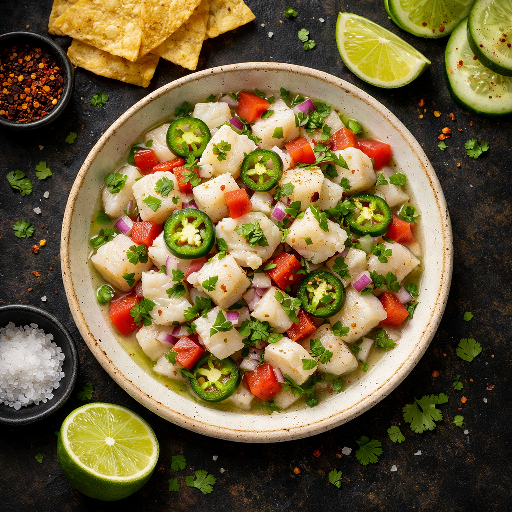 Céviche de poisson blanc