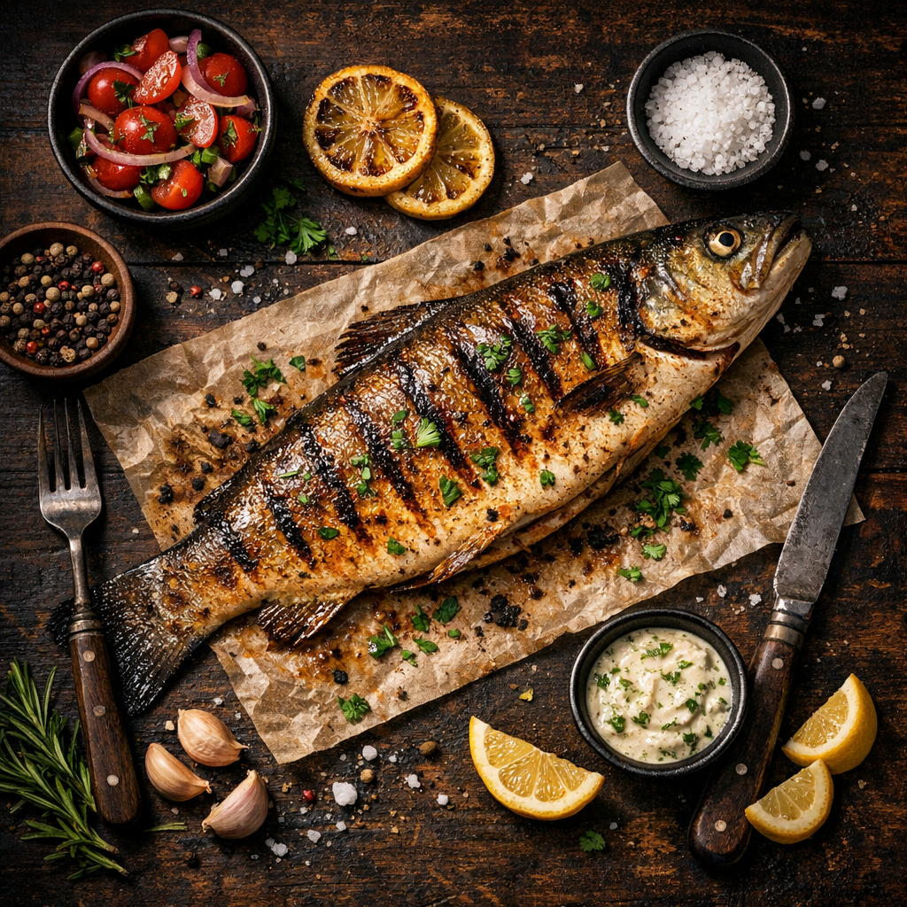 Poisson de lac grillé