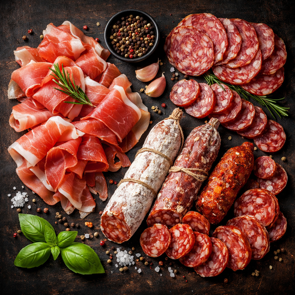 Jambon cru et salami