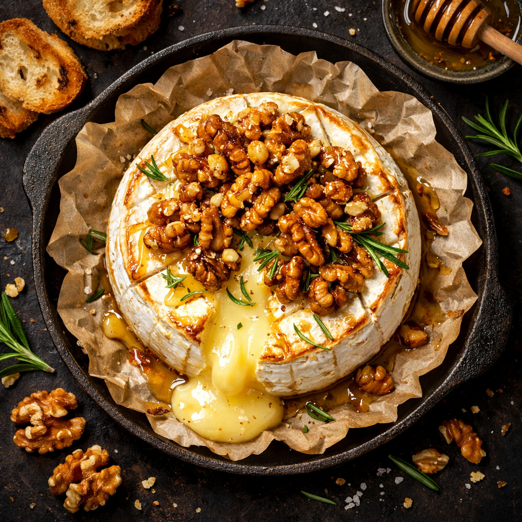 Camembert au four aux noix