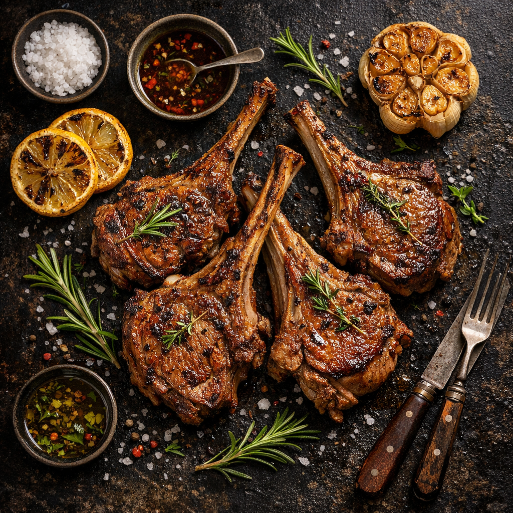 Côtelettes d'agneau rôties