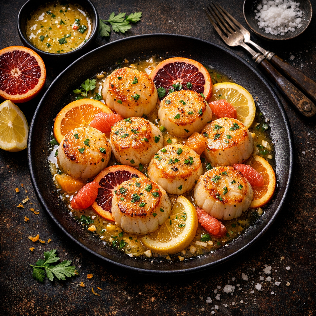 Coquilles Saint-Jacques au beurre citronné