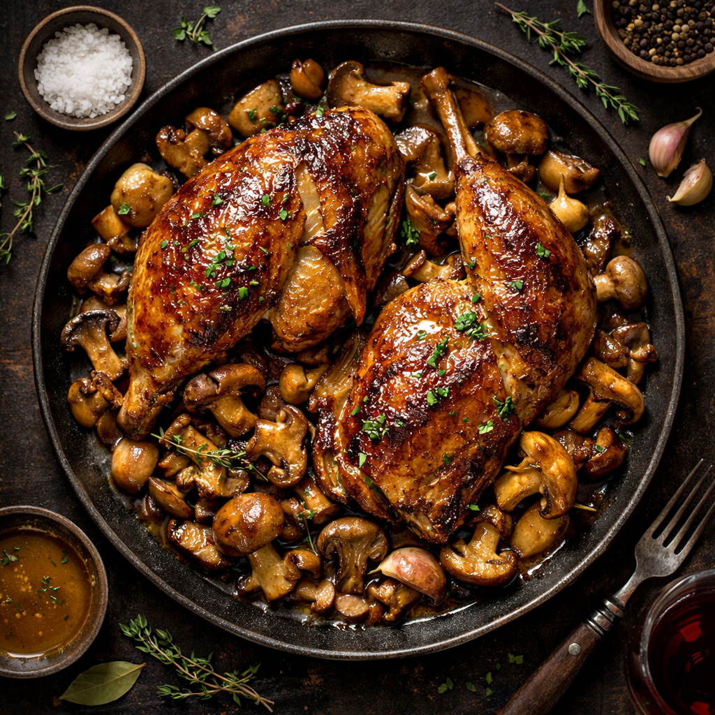 Faisan aux champignons