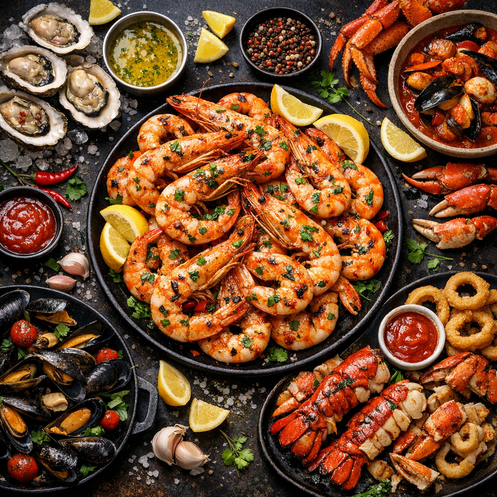 Crevettes et fruits de mer