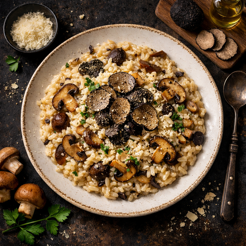 Risotto aux champignons et truffe