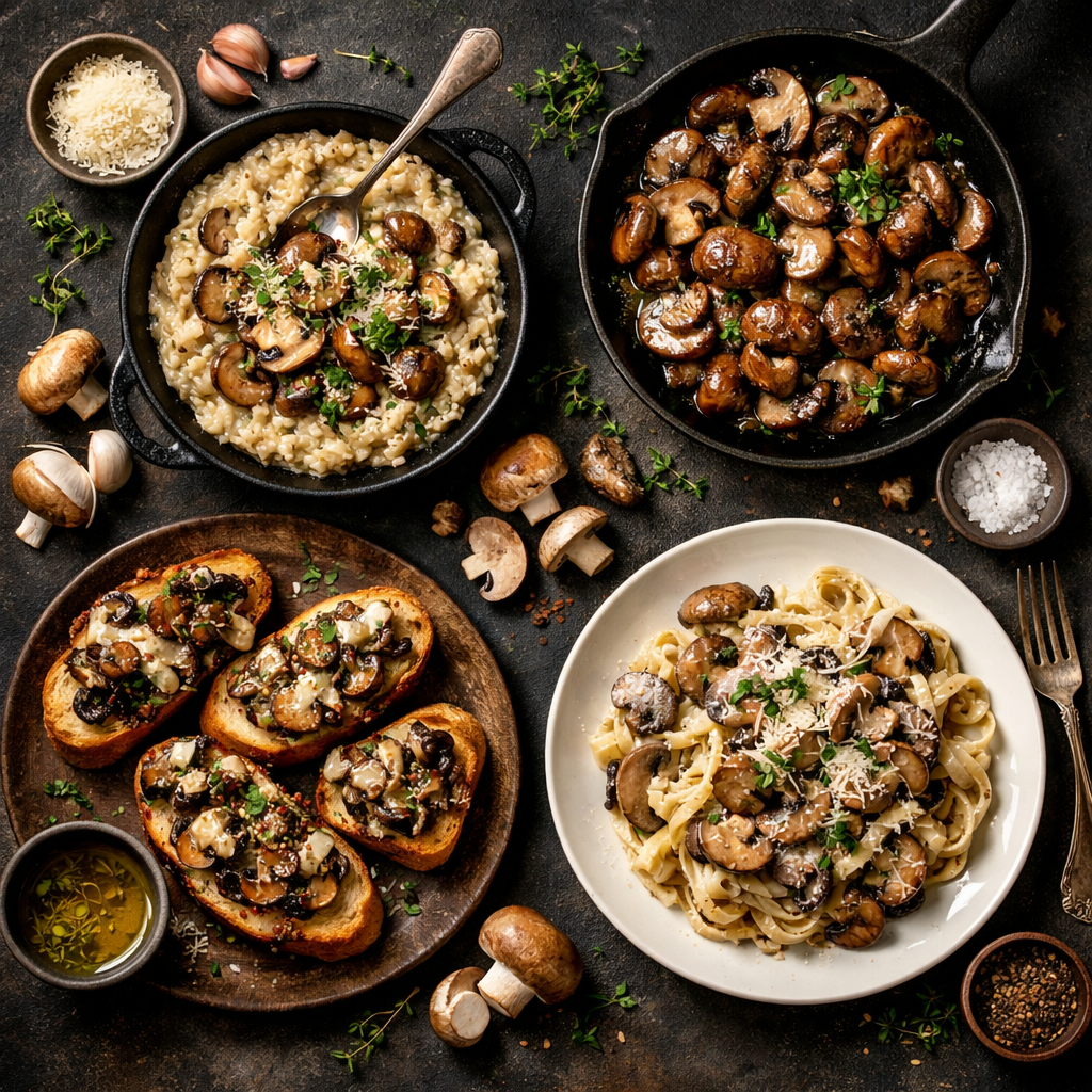 Plats aux champignons