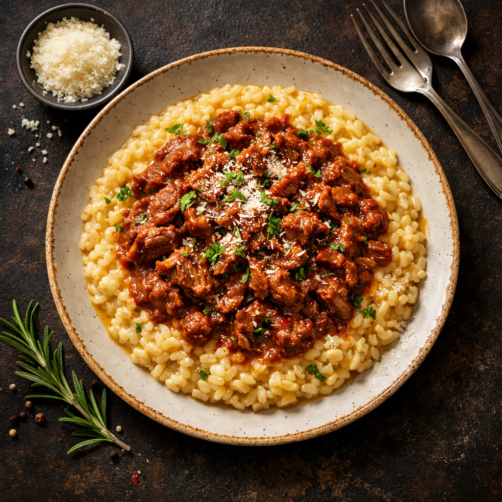 Risotto au ragù d'agneau