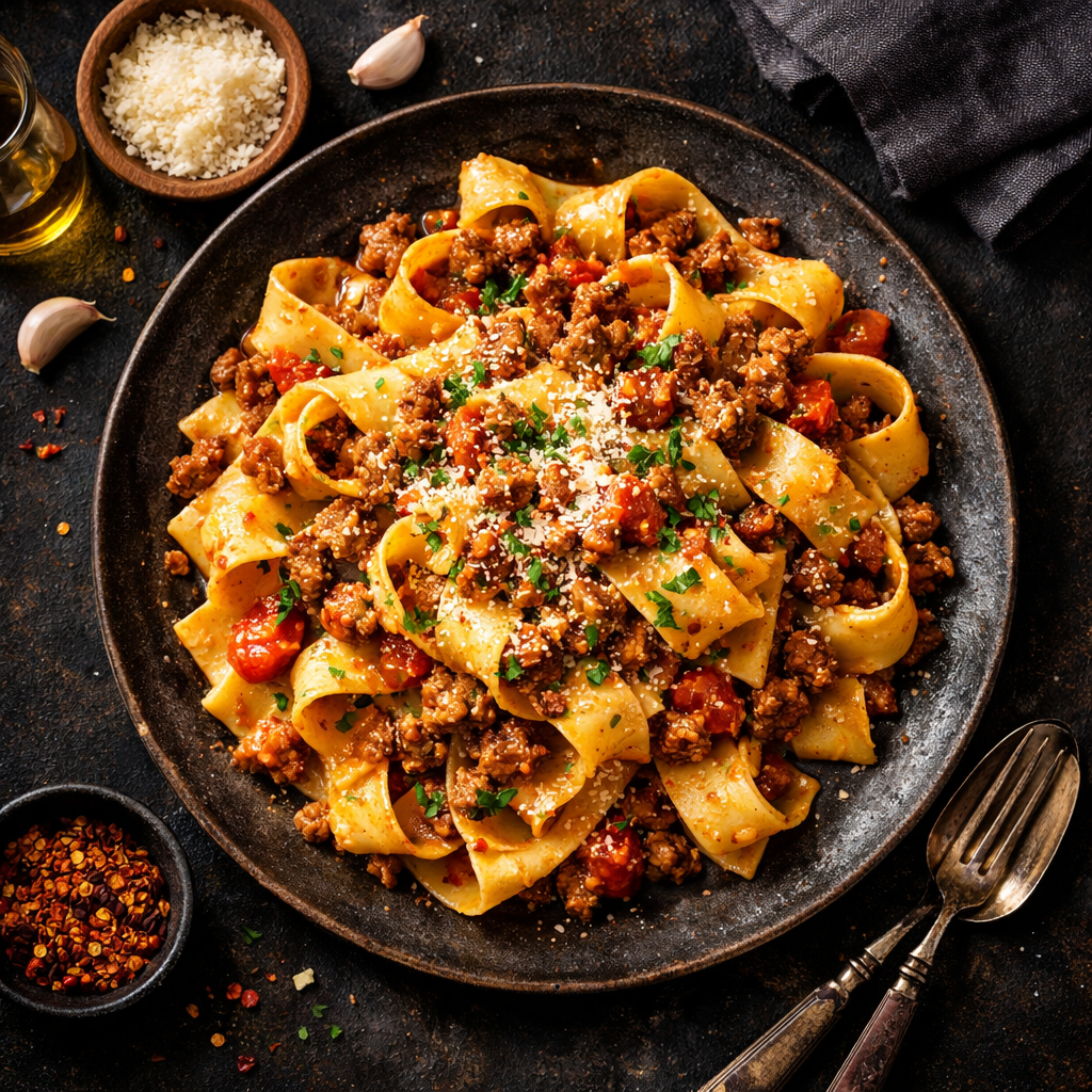 Pâtes à la viande