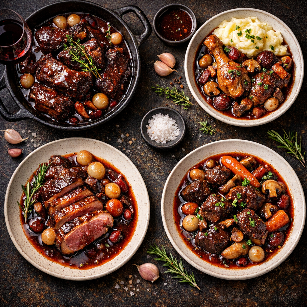 Plats en sauce rouge