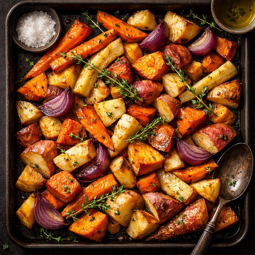 Légumes Racines Rôtis au Thym
